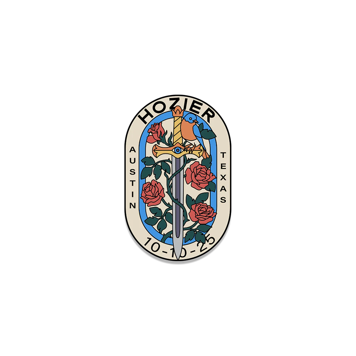 Austin October 10 Show Pin
